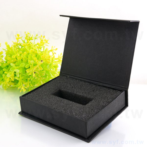 磁吸式紙盒-掀蓋隨身碟禮物盒-內層附緩衝泡棉-客製化禮贈品包裝盒-8468-7